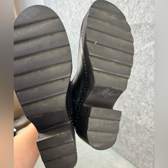 RAG AND BONE Boots Nelson Clog Black Leather Shearling 7.5 - Picture 5 of 10